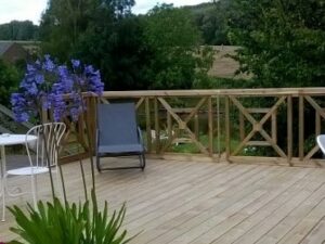 Garde-corps simple en bois H.1 x L.1,10 m – Image 2