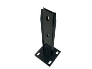Platine pour poteau à clips RAL7016