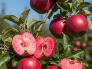 Pommier à chair rouge