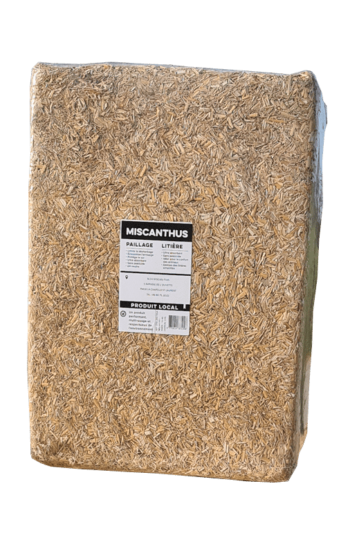 Paillis de Miscanthus en ballot de 15 kg (140 L) – Image 3