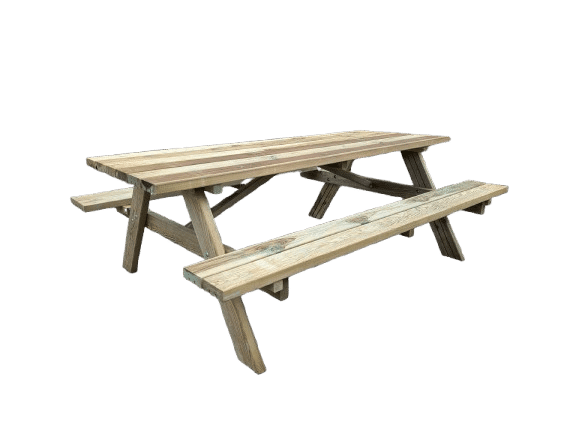 Table de pique-nique AXEL 8 personnes avec bancs pliables