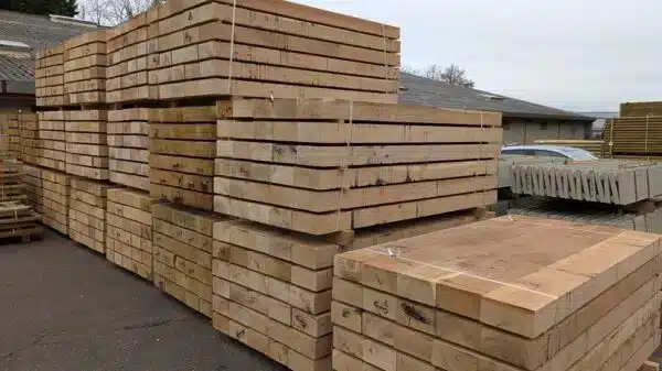 Traverse paysagère en chêne 100x200 mm